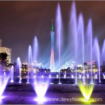 Large Scale Water Jet Dry Land Floor Fountain